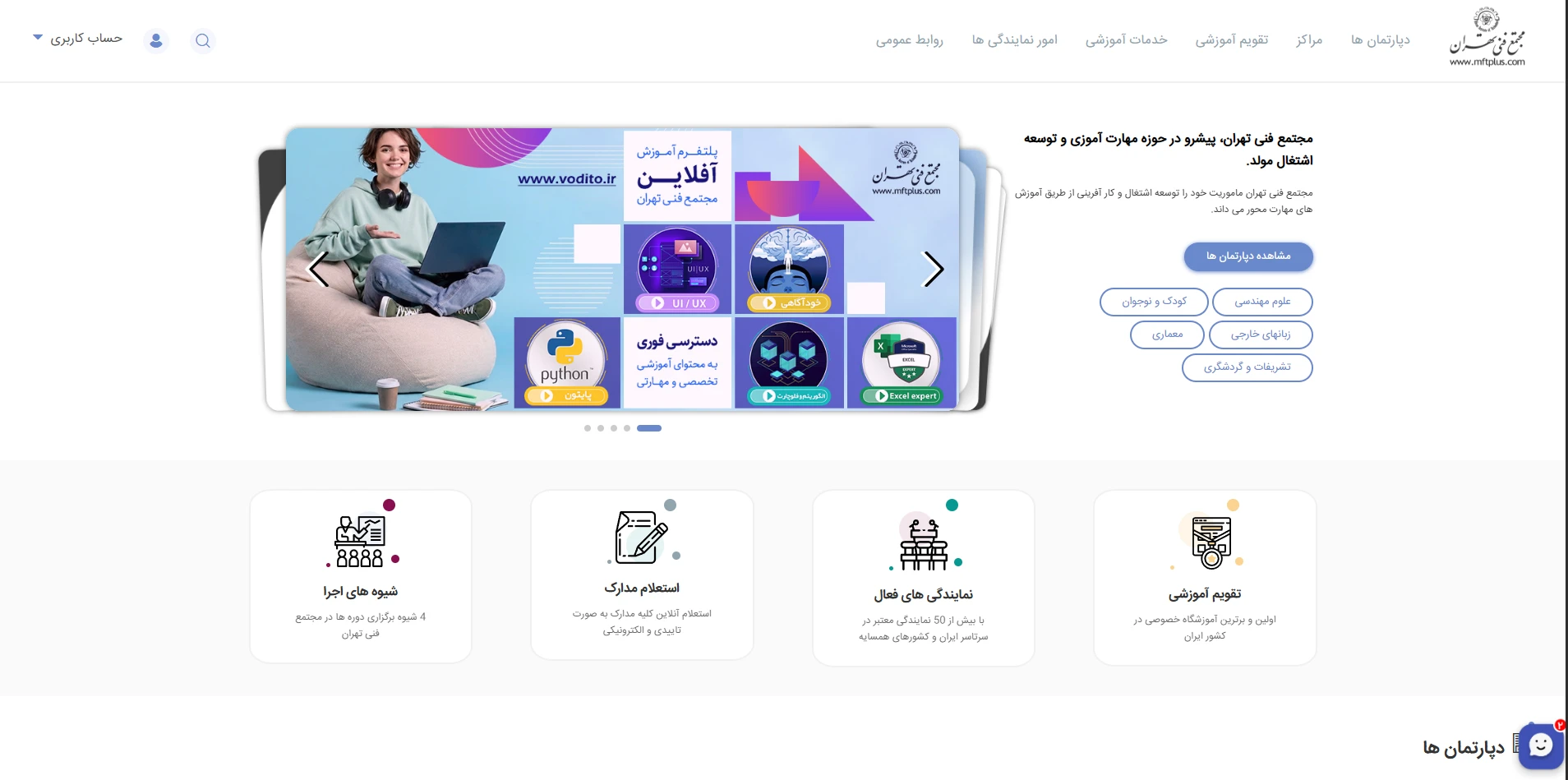 نمونه‌کار سئو پلتفرم آموزش آنلاین